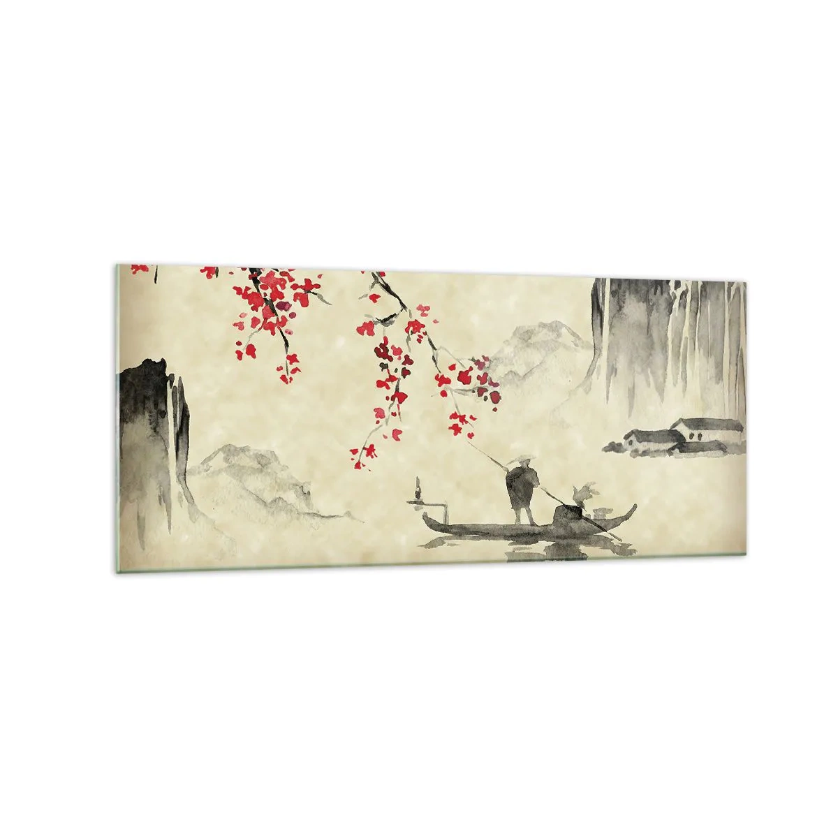 Tablou pe sticlă - În țara florilor de cireș - 120x50 cm