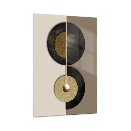 Tablou pe sticlă - Variații în jurul unui cerc - 70x100 cm