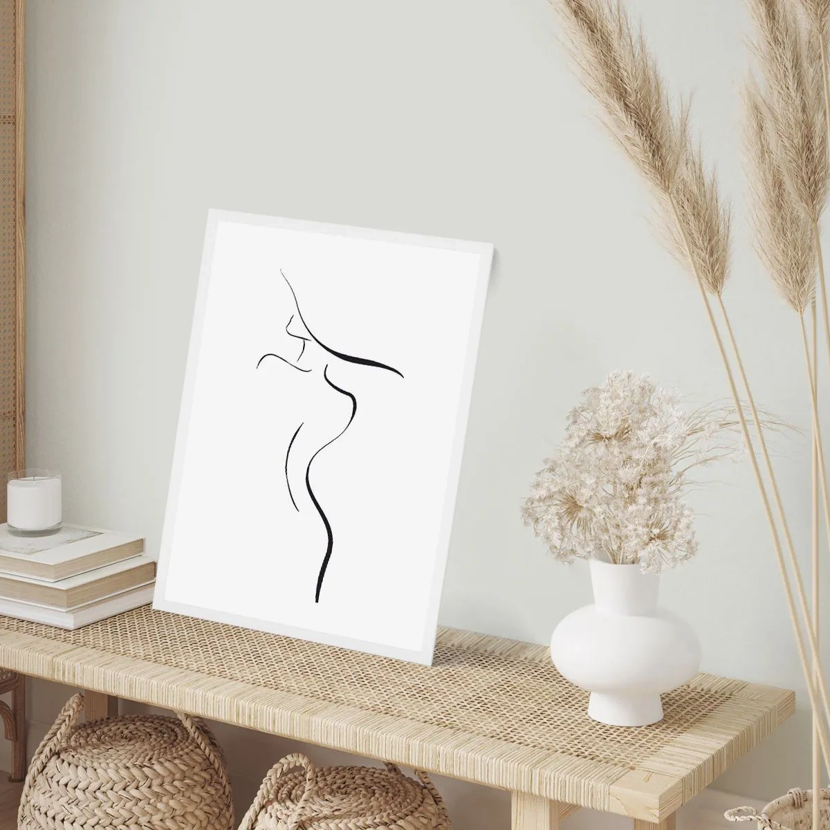 Poster în ramă albă - E insesizabilă ca un val - 40x50 cm