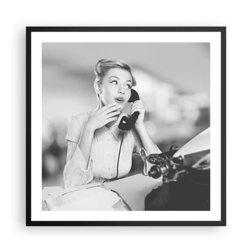 Poster în ramă neagră - Bună ziua, suntem în anii '50. - 60x60 cm