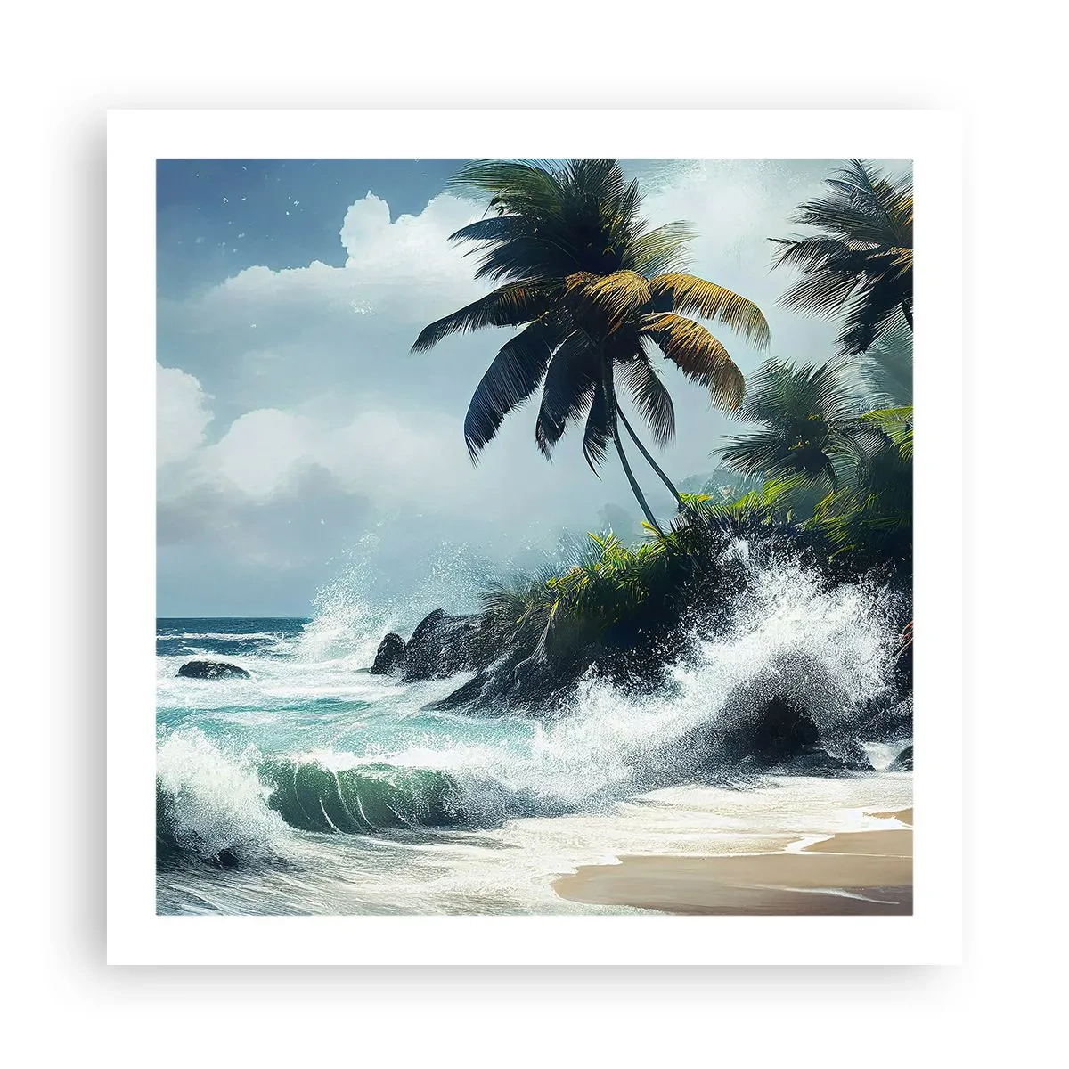 Poster - Pe un țărm tropical - 60x60 cm