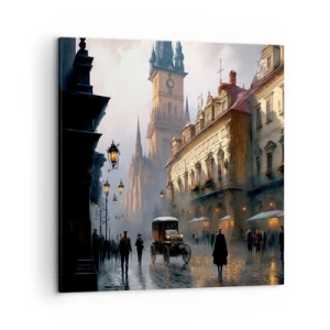 Tablou pe pânză - Magia unei seri la Praga - 50x50 cm
