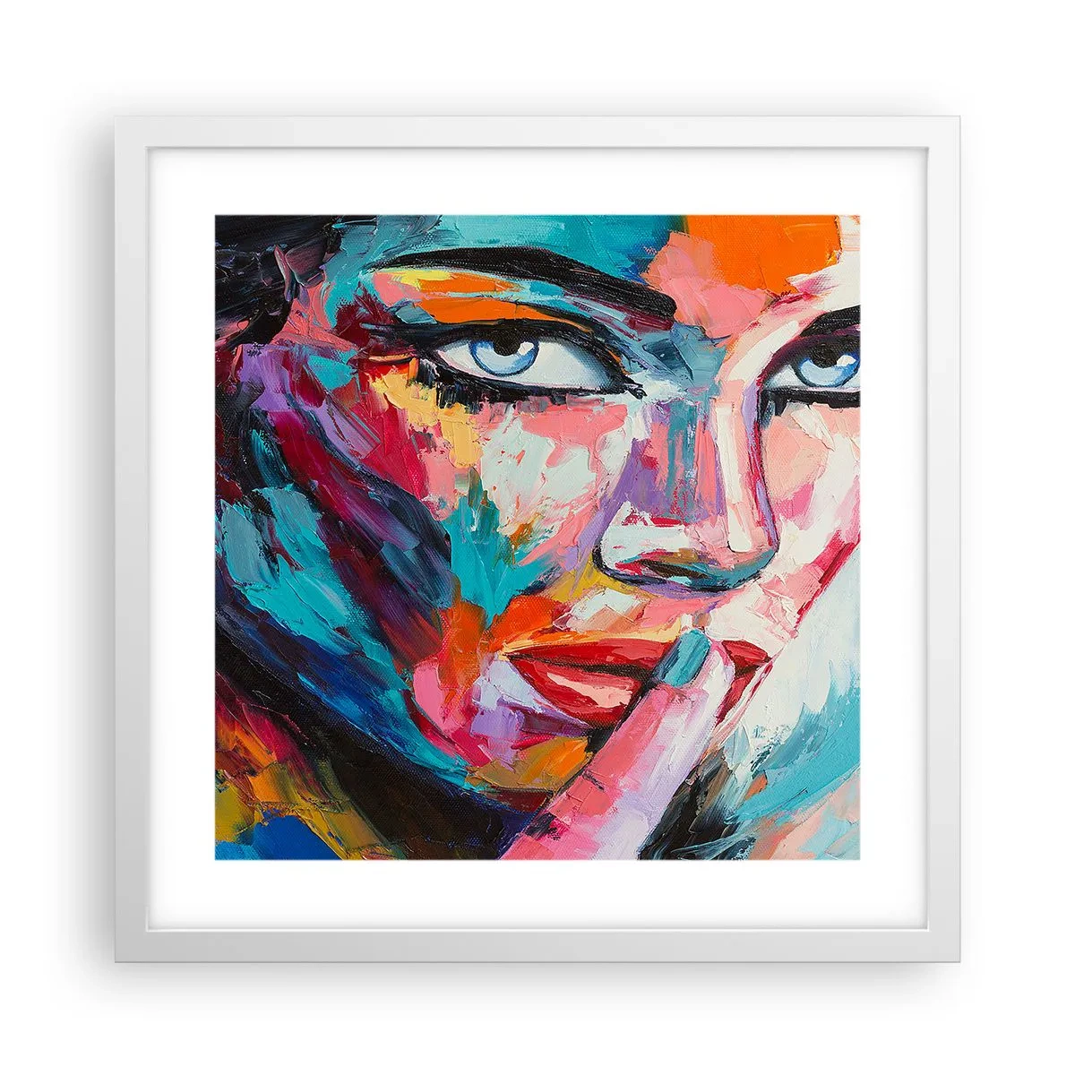 Poster în ramă albă - Primul nostru secret - 40x40 cm