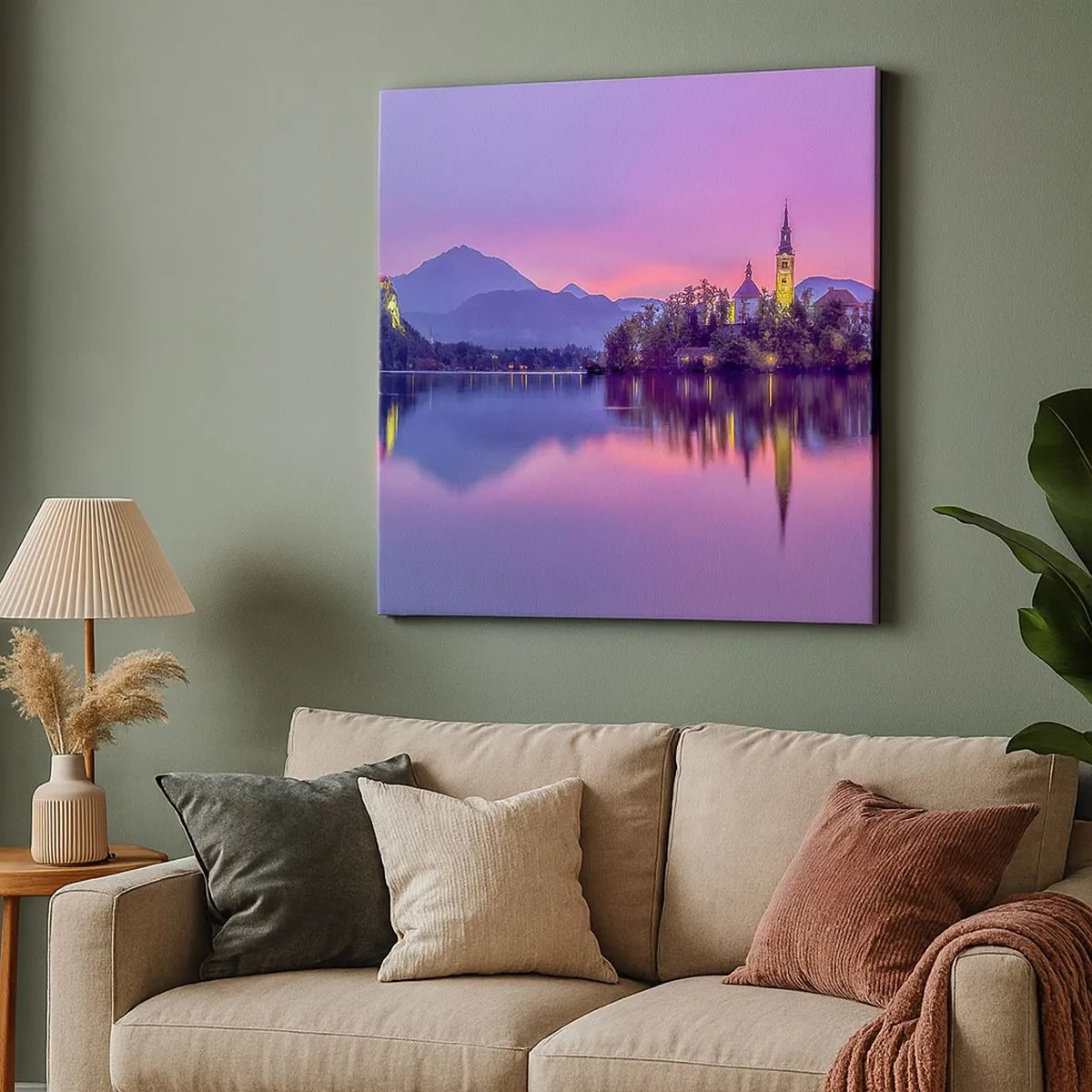 Tablou pe pânză - Insulă de basm la apus  - 30x30 cm