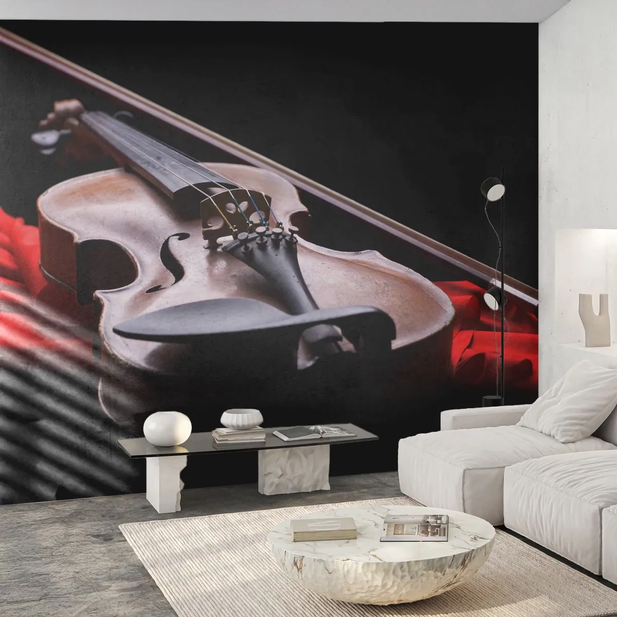 Tapet Premium Canvas - Muzica sentimentelor - Muzică, Vioară, Un instrument muzical - 250x175 cm
