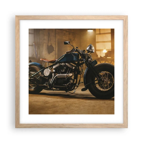 Poster în ramă de stejar deschis - Pot să fac totul - 40x40 cm