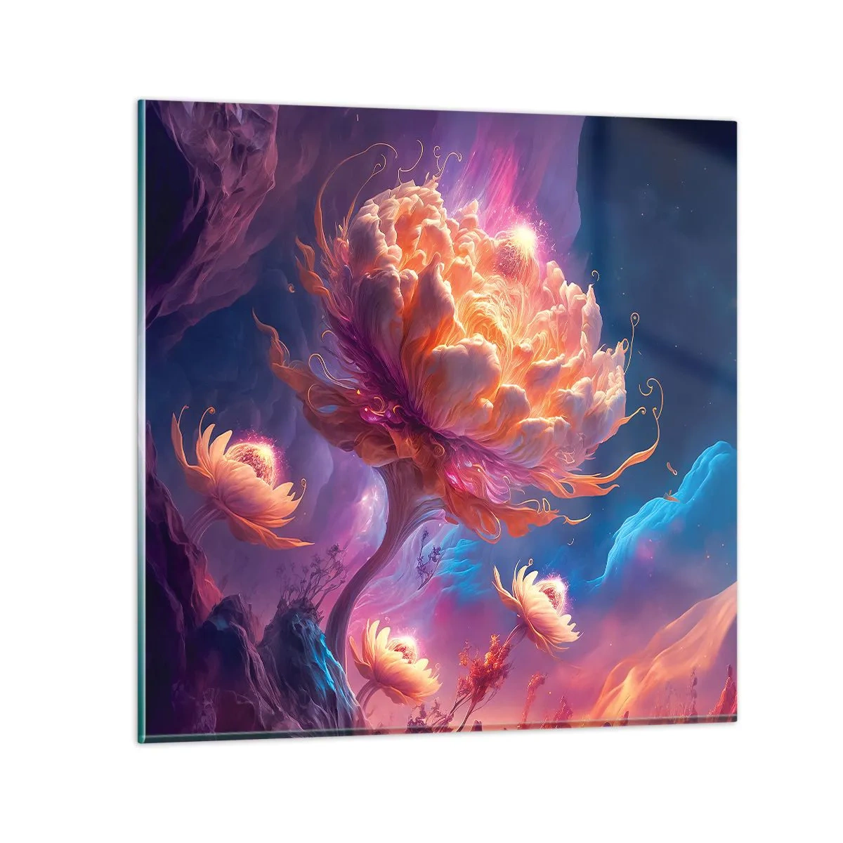 Tablou pe sticlă - O altă lume - 40x40 cm