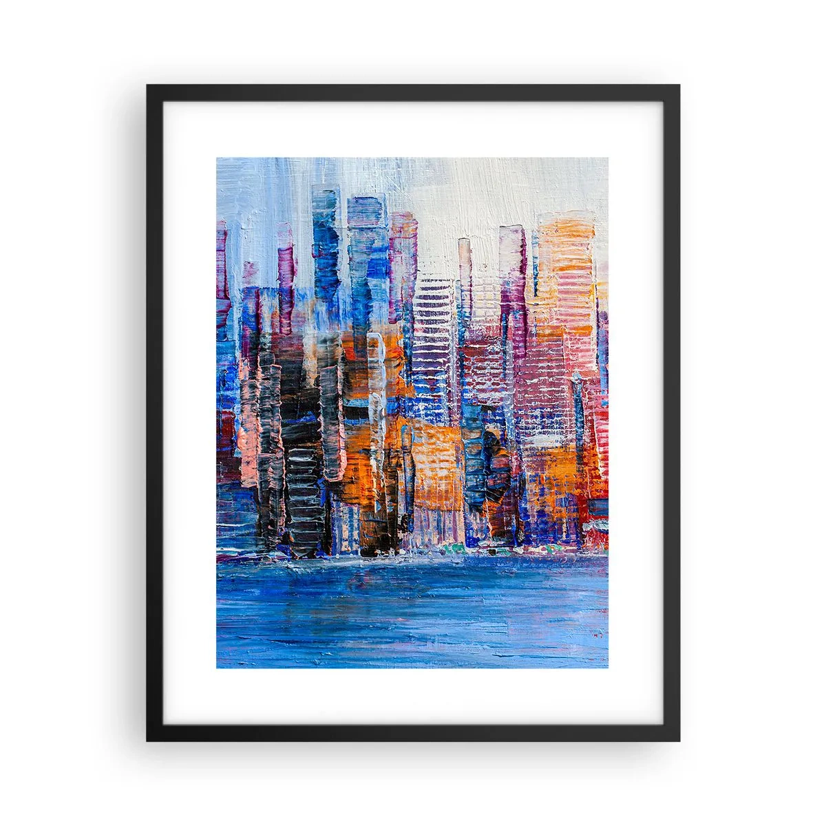 Poster în ramă neagră - O metropolă veselă - 40x50 cm