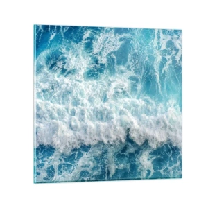 Tablou pe sticlă - Cu bucurie și în salturi - 50x50 cm