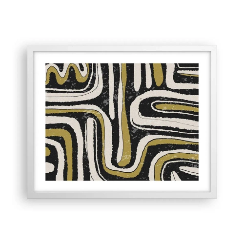 Poster în ramă albă - Compoziție: pasaje și alei - 50x40 cm