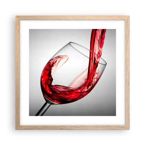 Poster în ramă de stejar deschis - Culoare - mișcare - sunet - 40x40 cm