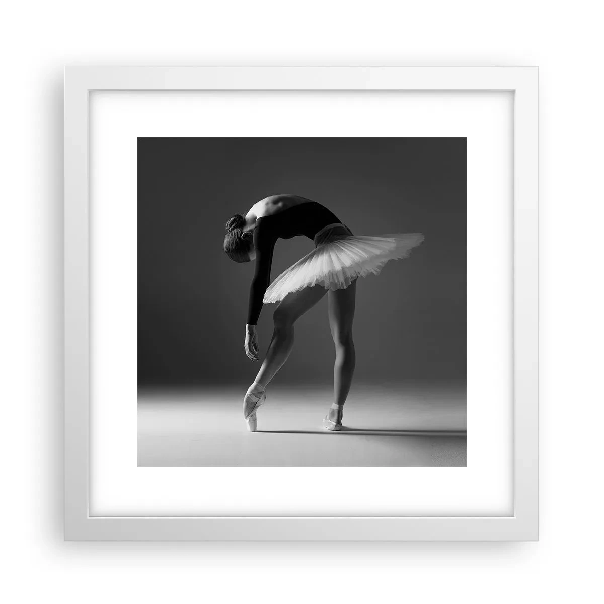 Poster în ramă albă - Bella balerina - 30x30 cm