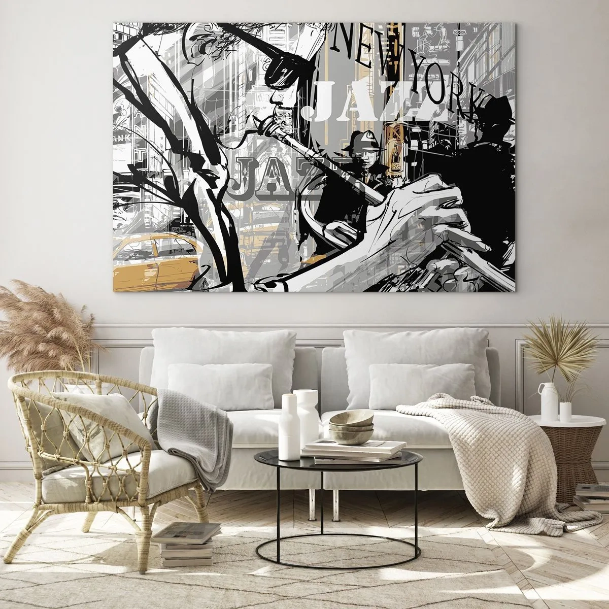 Tablou pe sticlă - În ritmul New York-ului - 100x70 cm