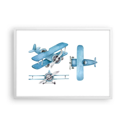 Poster în ramă albă - Un învingător înnăscut - 70x50 cm