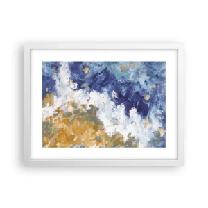 Poster în ramă albă - Dansul elementelor - 40x30 cm