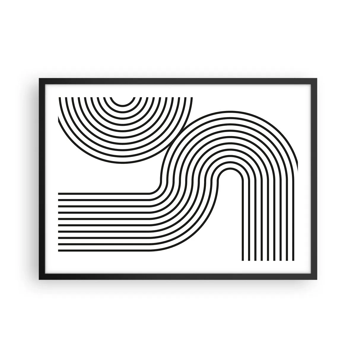 Poster în ramă neagră - Pe o curbă - 70x50 cm