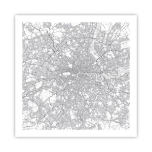 Poster - Harta labirintului din Londra - 60x60 cm