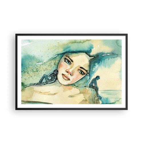 Poster în ramă neagră - Am I blue? - 91x61 cm