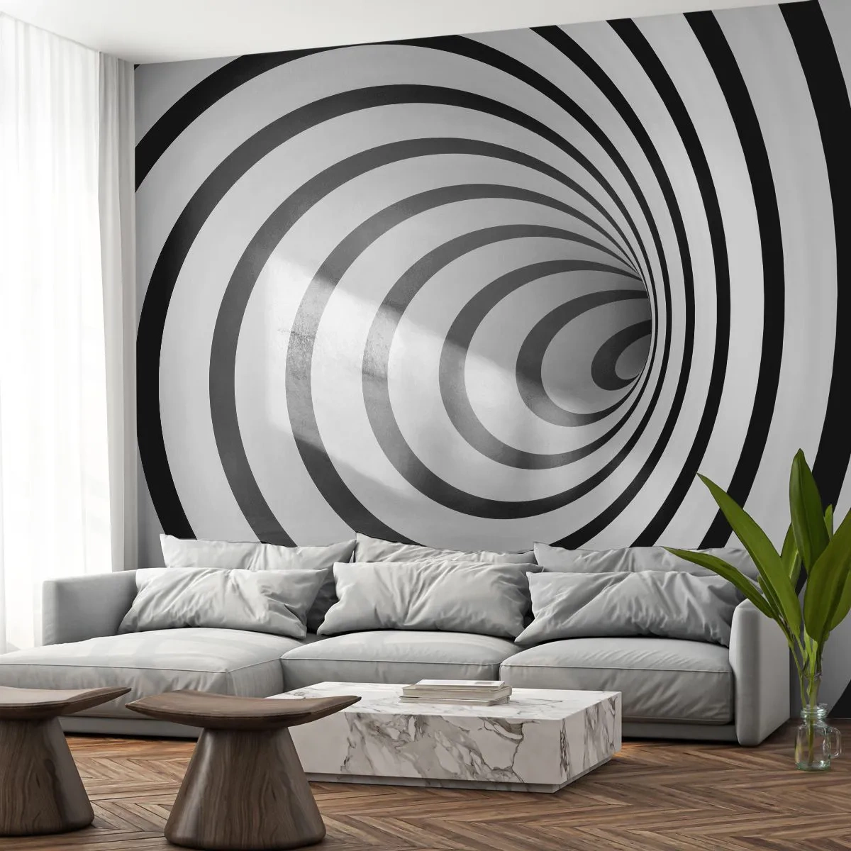 Tapet Premium Canvas - Nu poți rezista nici uneia dintre ele? - Abstracția, 3D, Vortex - 400x280 cm