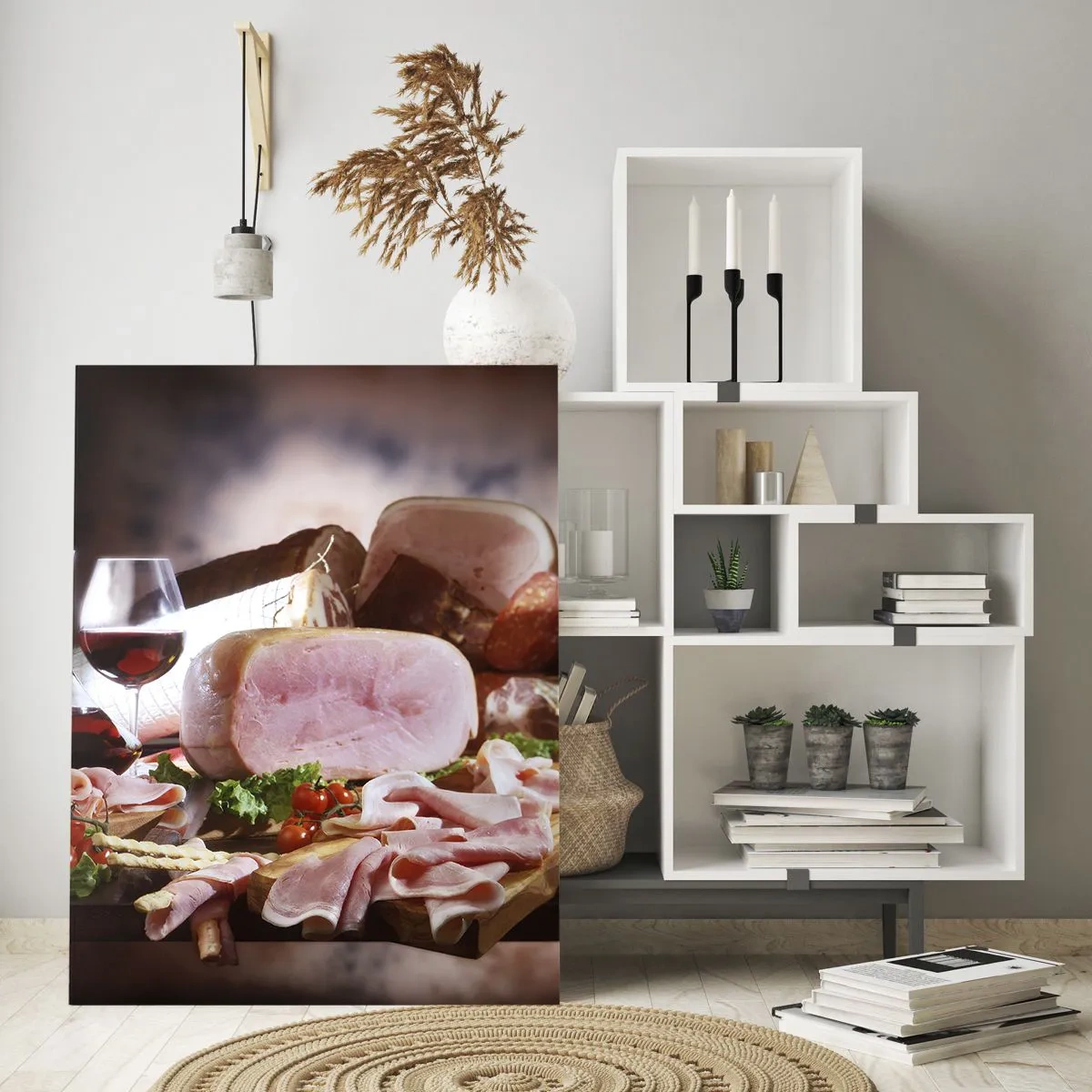 Tablou pe sticlă - Un vis culinar cu o carafă - 50x70 cm