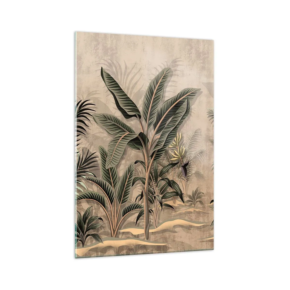 Tablou pe sticlă - Gravură în stil colonial - 70x100 cm