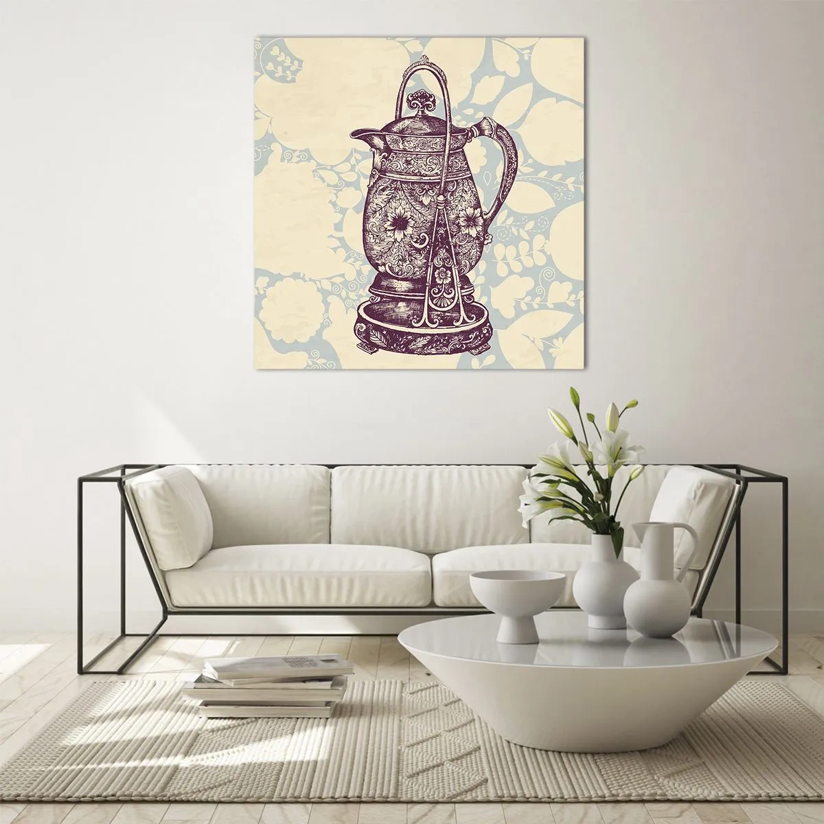 Tablou pe sticlă - Frumusețea vieții de zi cu zi - 40x40 cm