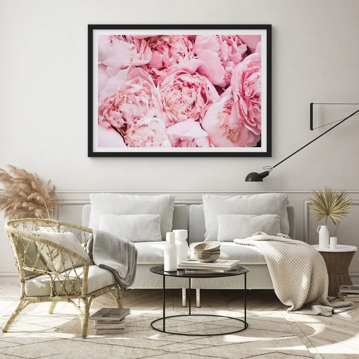 Poster în ramă neagră - Îmbrățișate și parfumate - 70x50 cm
