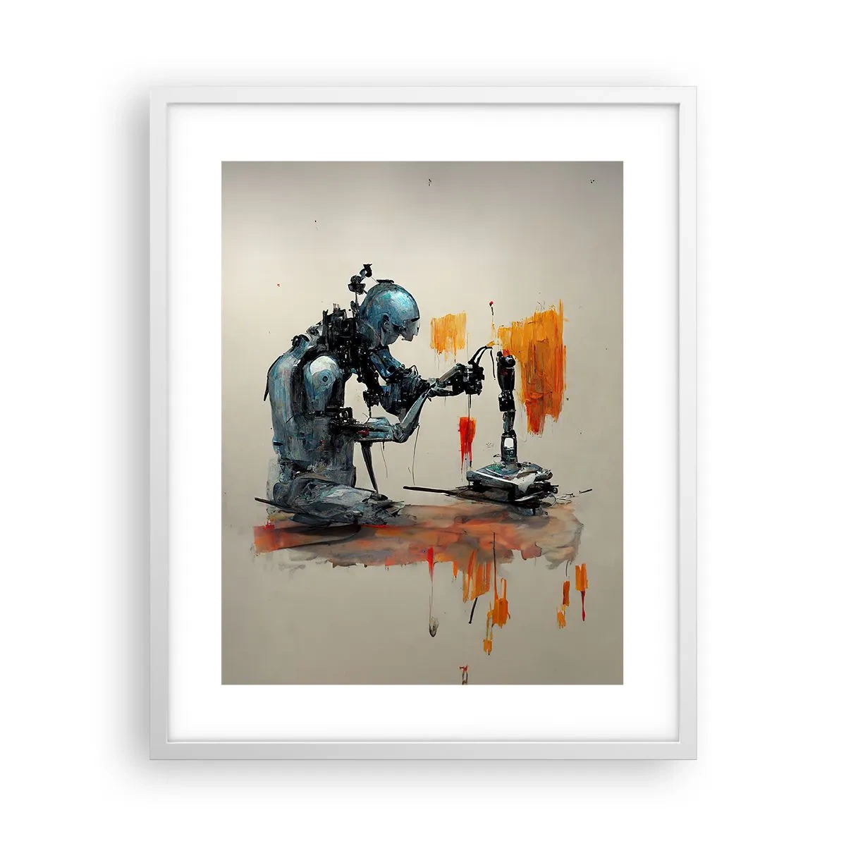 Poster în ramă albă - Vine ziua de mâine..... - 40x50 cm