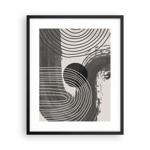 Poster în ramă neagră - Ovalul câștigă - 40x50 cm