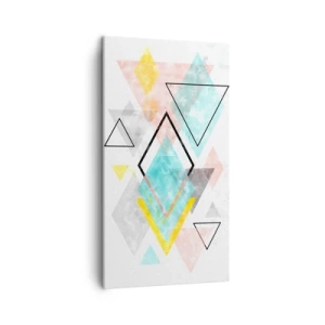 Tablou pe pânză - Joc geometric - 45x80 cm