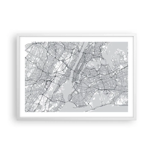 Poster în ramă albă - Anatomia unei metropole - 70x50 cm