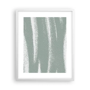 Poster în ramă albă - Abstracție în stil de iarnă - 40x50 cm