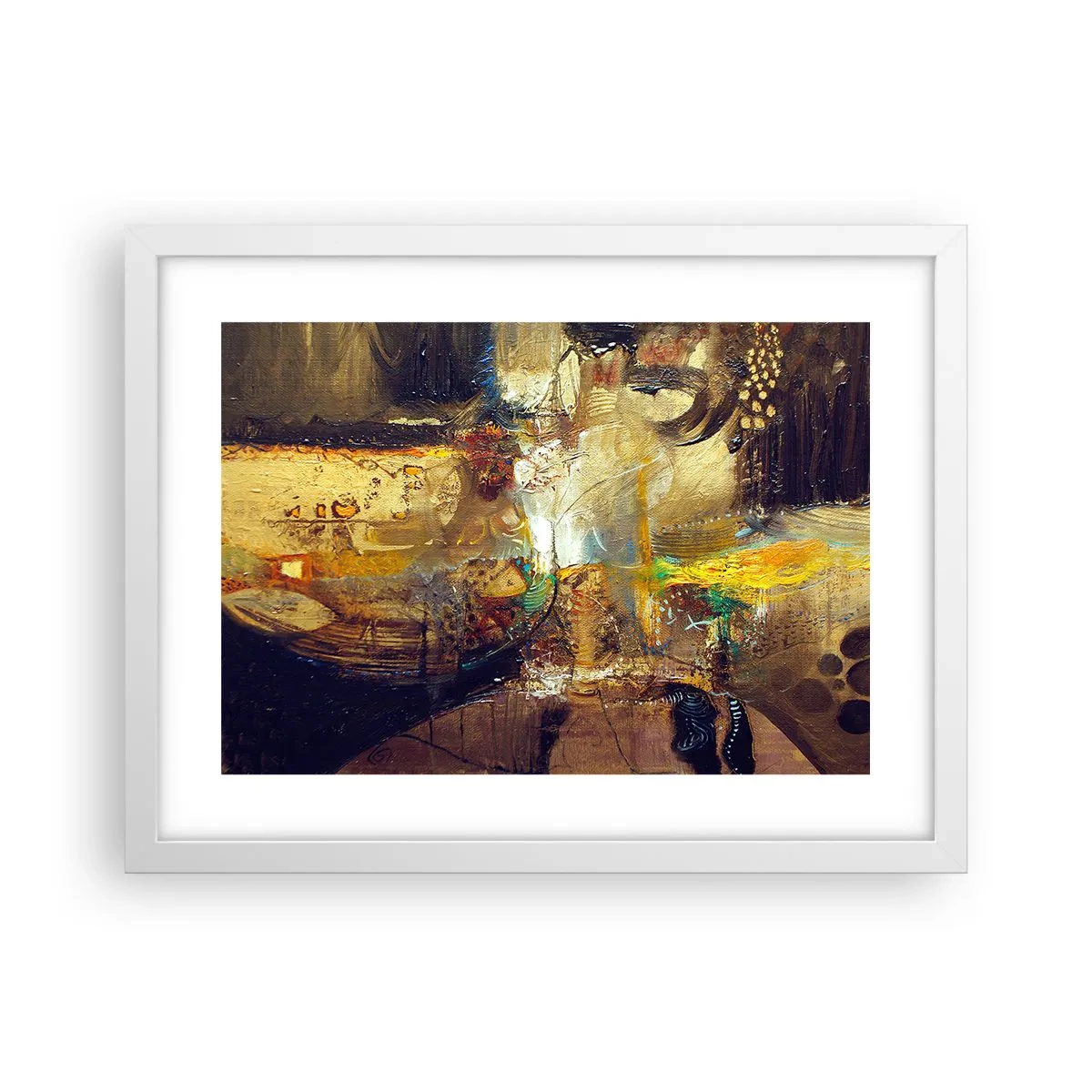 Poster în ramă albă - Rece, călduț, fierbinte - 40x30 cm