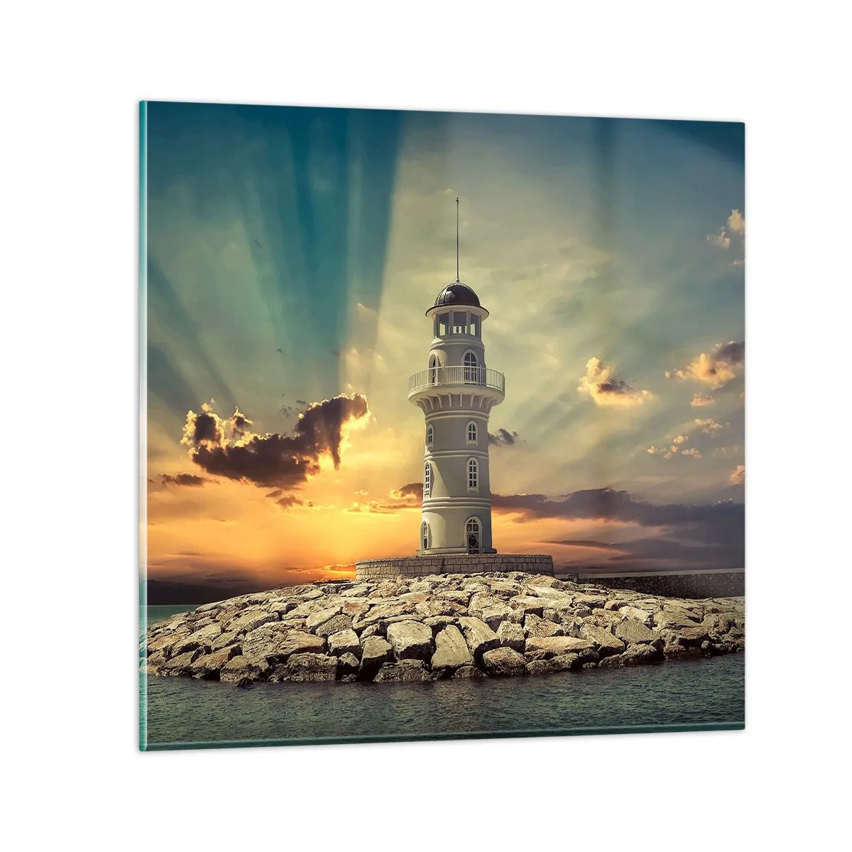 Tablou pe sticlă - Lumină - Bunătate - Frumusețe - 50x50 cm