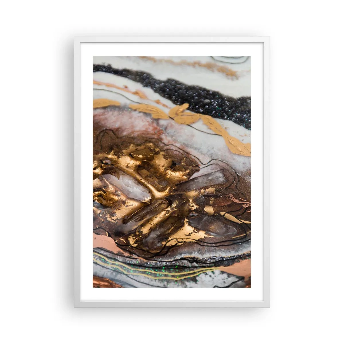 Poster în ramă albă - Elementul pământ - 50x70 cm