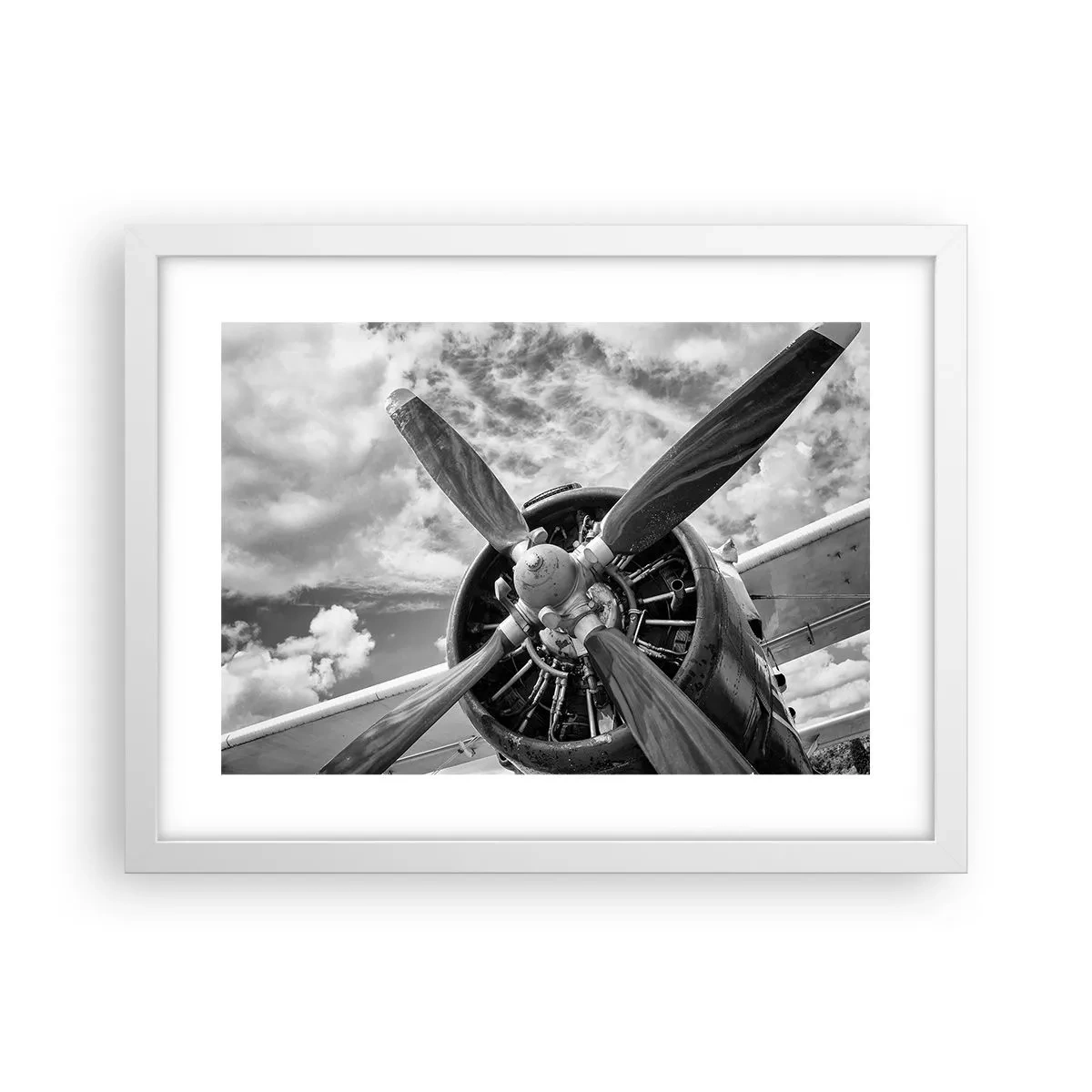 Poster în ramă albă - Cuceritorul cerului - 40x30 cm