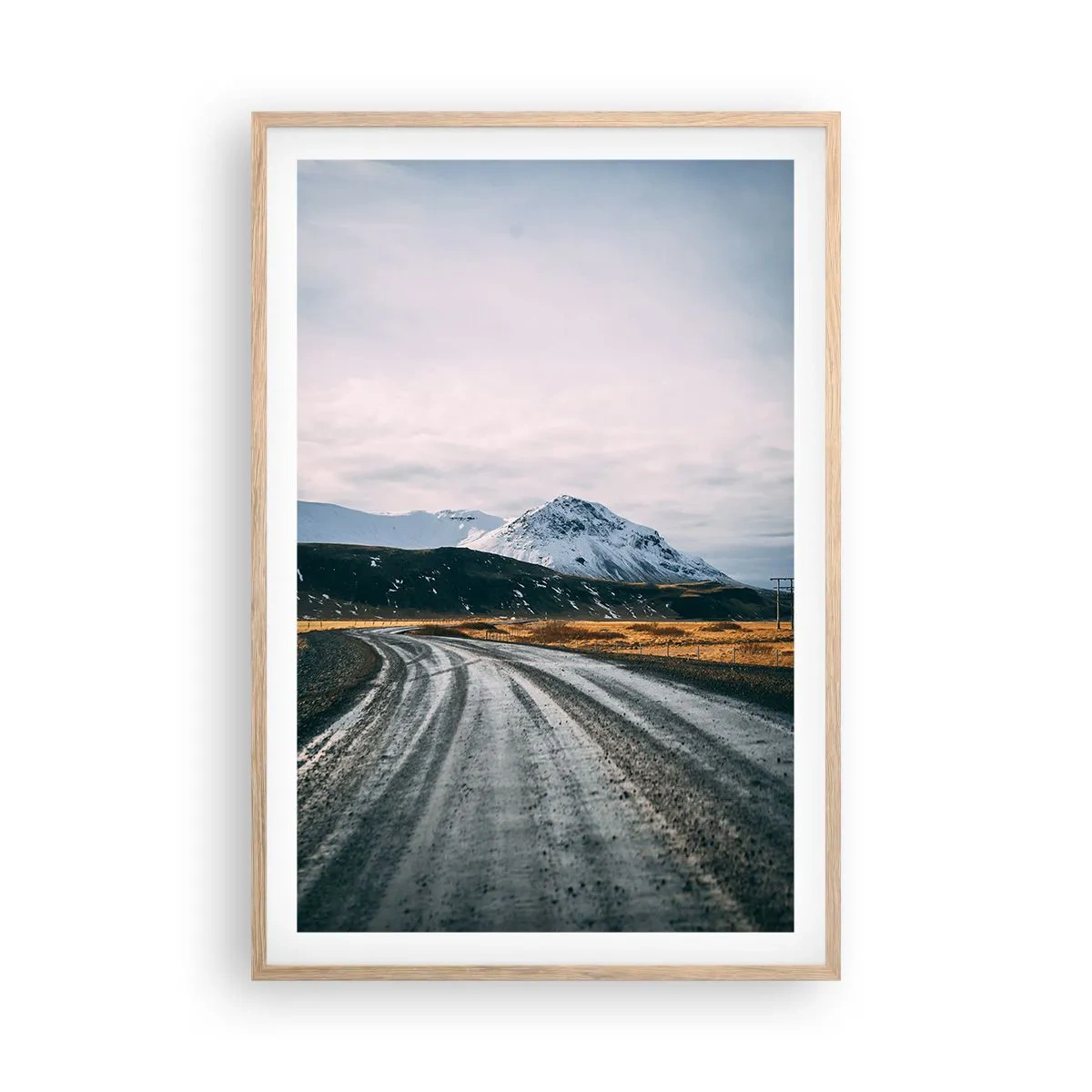 Poster în ramă de stejar deschis - În stilul islandez - 61x91 cm