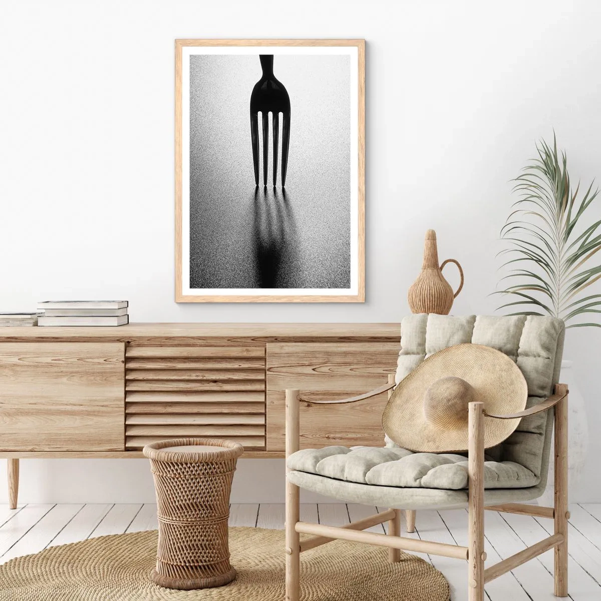 Poster în ramă de stejar deschis - Lumină și umbră - 70x100 cm