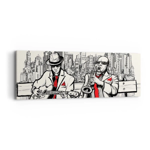 Tablou pe pânză - Improvizație la New York - 90x30 cm