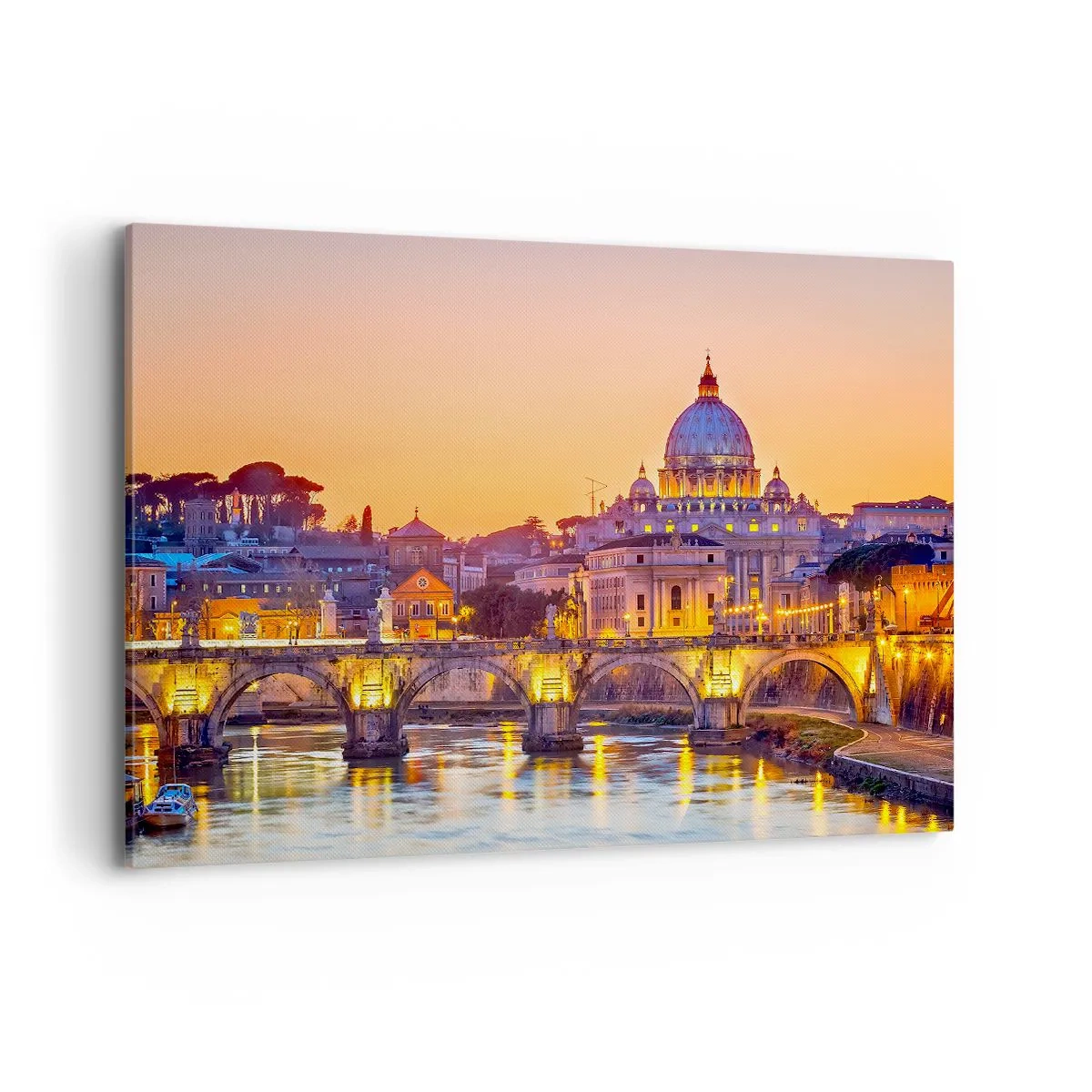Tablou pe pânză - Amurg deasupra Orașului Etern - 120x80 cm