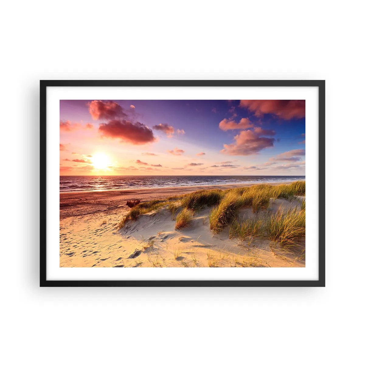 Poster în ramă neagră - Deja aerul de vară miroase - 70x50 cm
