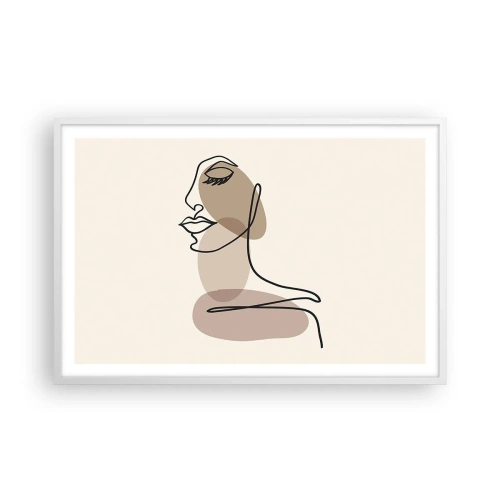 Poster în ramă albă - O anumită linie de frumusețe - 91x61 cm