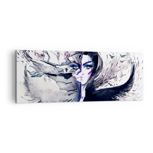 Tablou pe pânză - Demonică și frumoasă - 140x50 cm