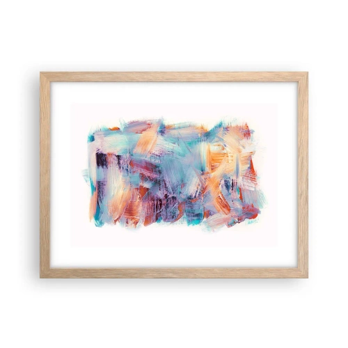 Poster în ramă de stejar deschis - O dezordine colorată - 40x30 cm