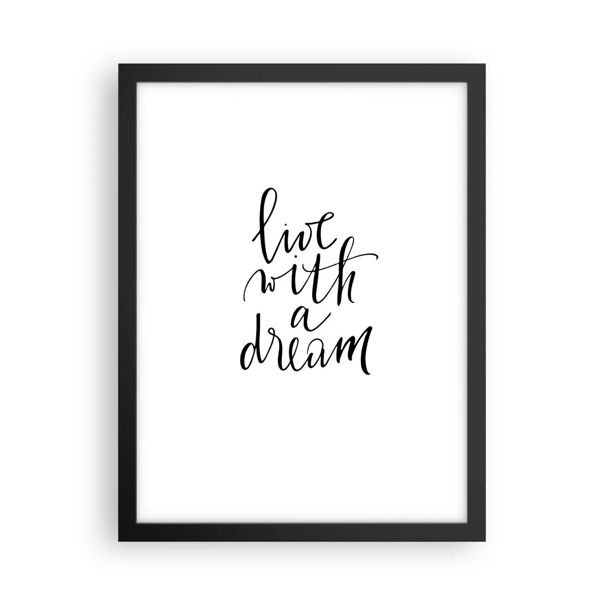 Poster în ramă neagră - Of course - 30x40 cm