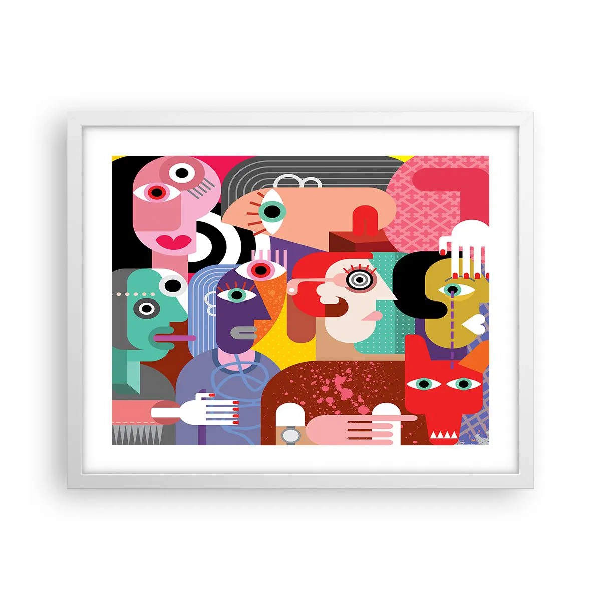 Poster în ramă albă - Am venit de la domnul Picasso - 50x40 cm