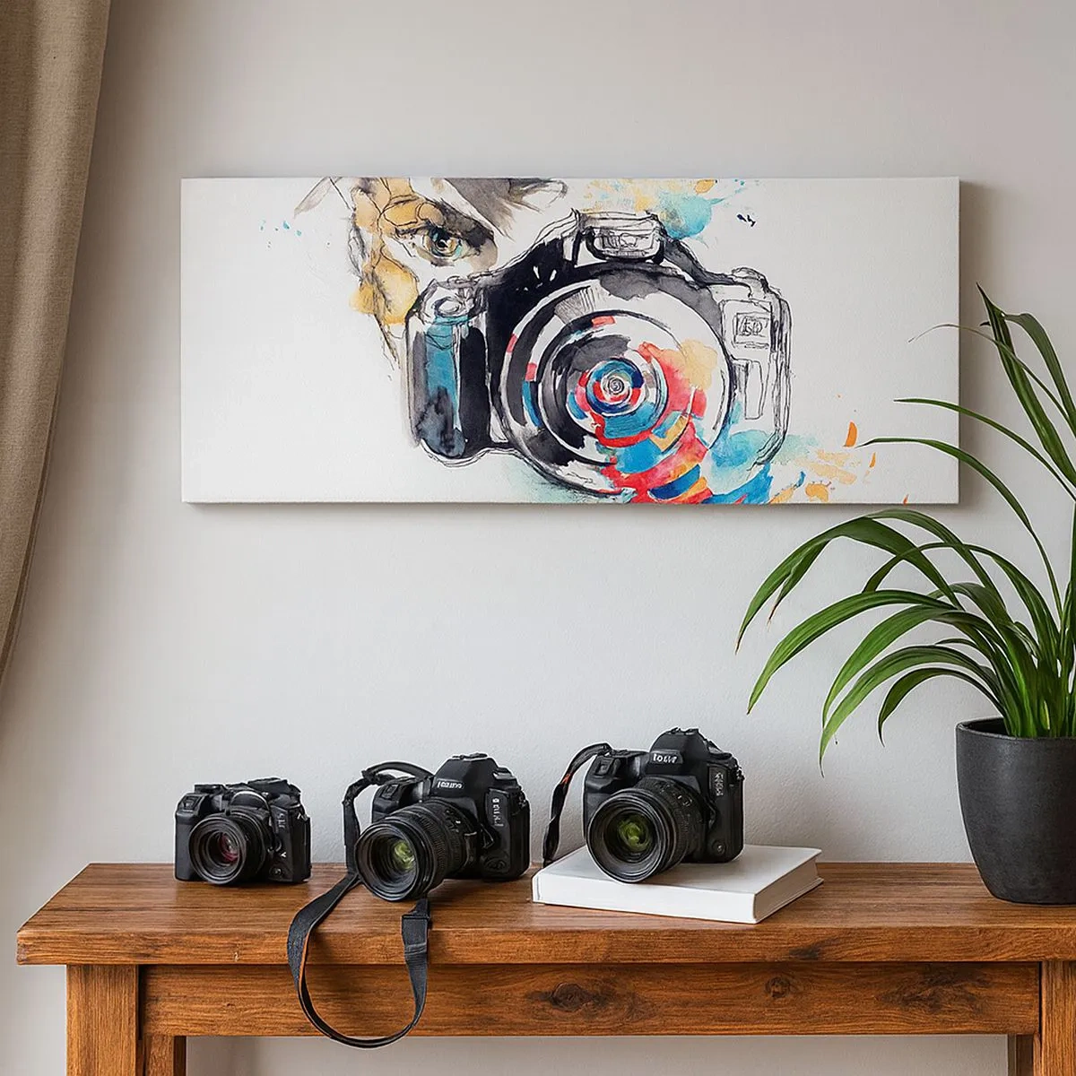 Tablou pe pânză - În ochiul obiectivului - 100x40 cm