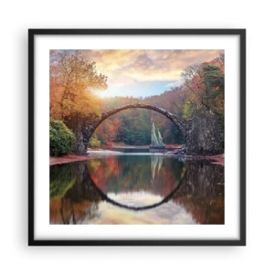 Poster în ramă neagră - De cealaltă parte a oglinzii - 50x50 cm
