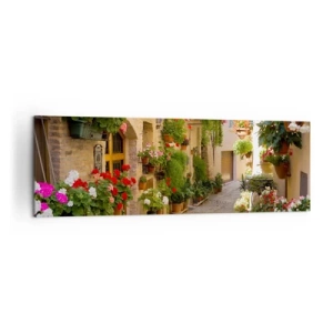 Tablou pe pânză - Într-un potop de flori - 160x50 cm