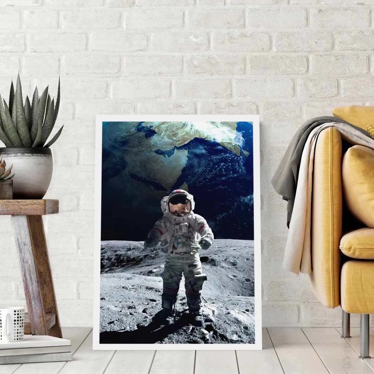 Poster - Salutări de pe Lună - 50x70 cm